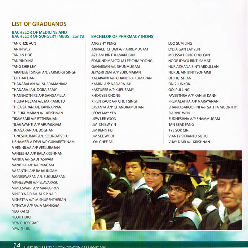 AIMST University 2nd Convocation Ceremony 2009